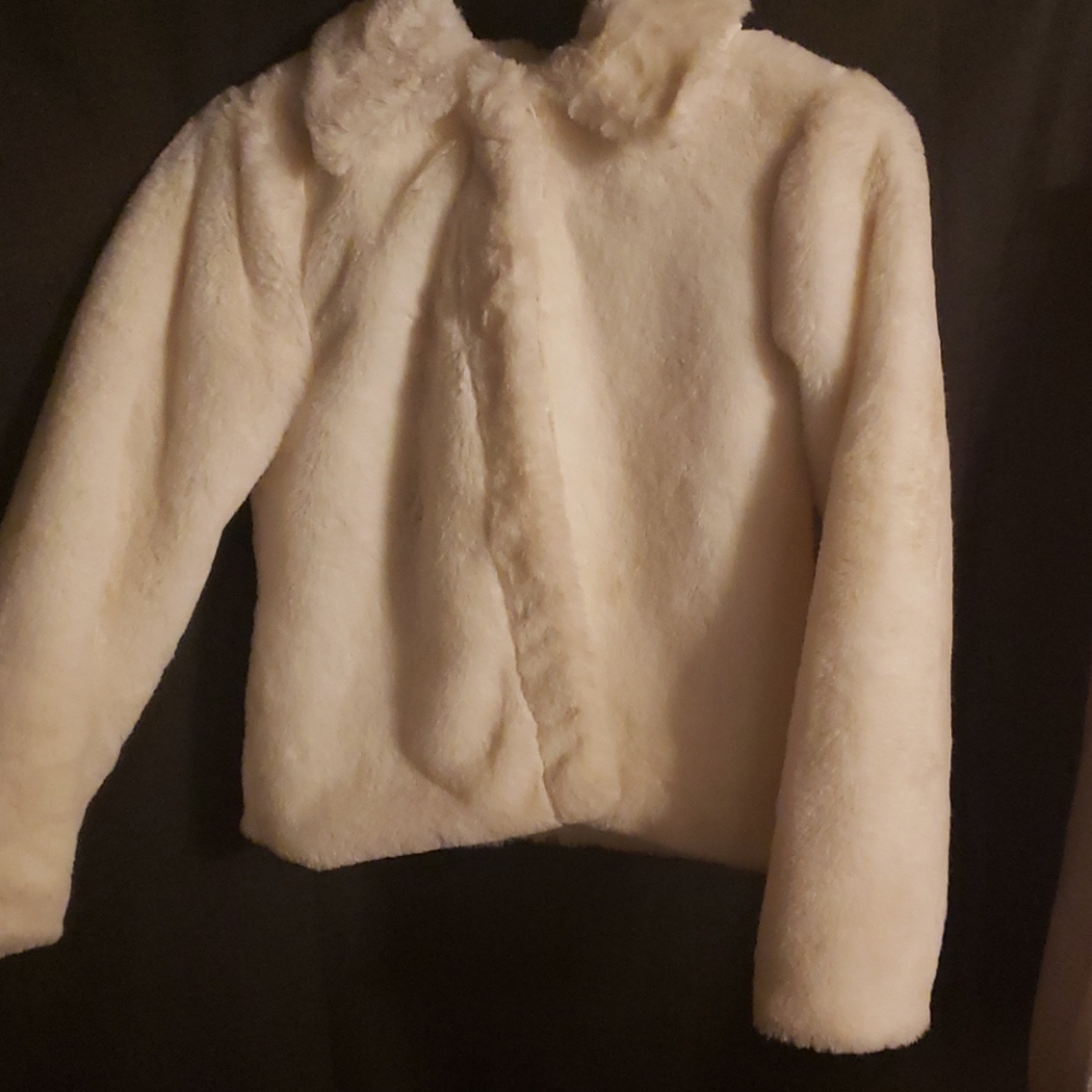 White Fur Jacket by Epic Threads